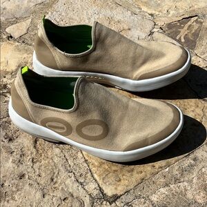 Oofos OOmg Low Slip On Comfort Athletic Tan Shoes